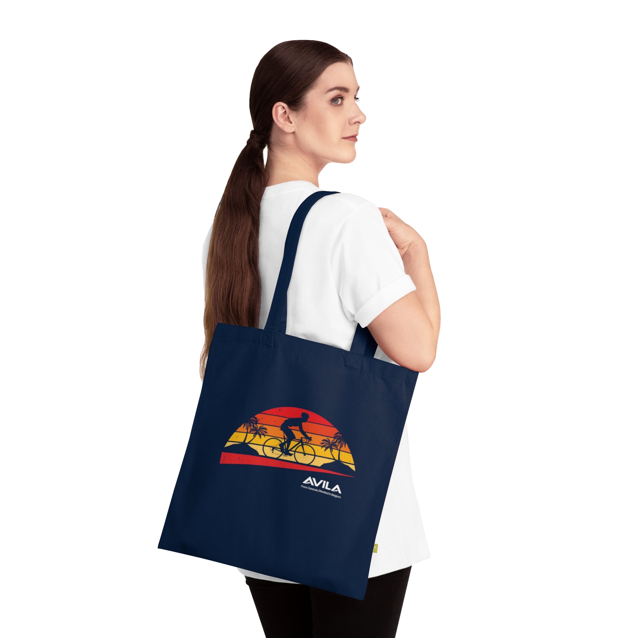 Avila Beach Bike Print Tote Bag