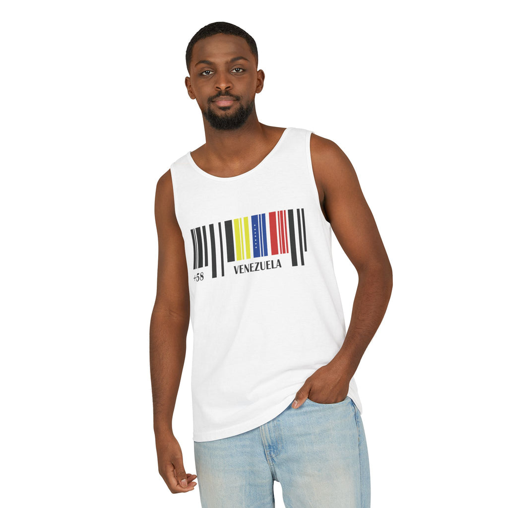 Venezuela Flag Barcode +58 Tank Top