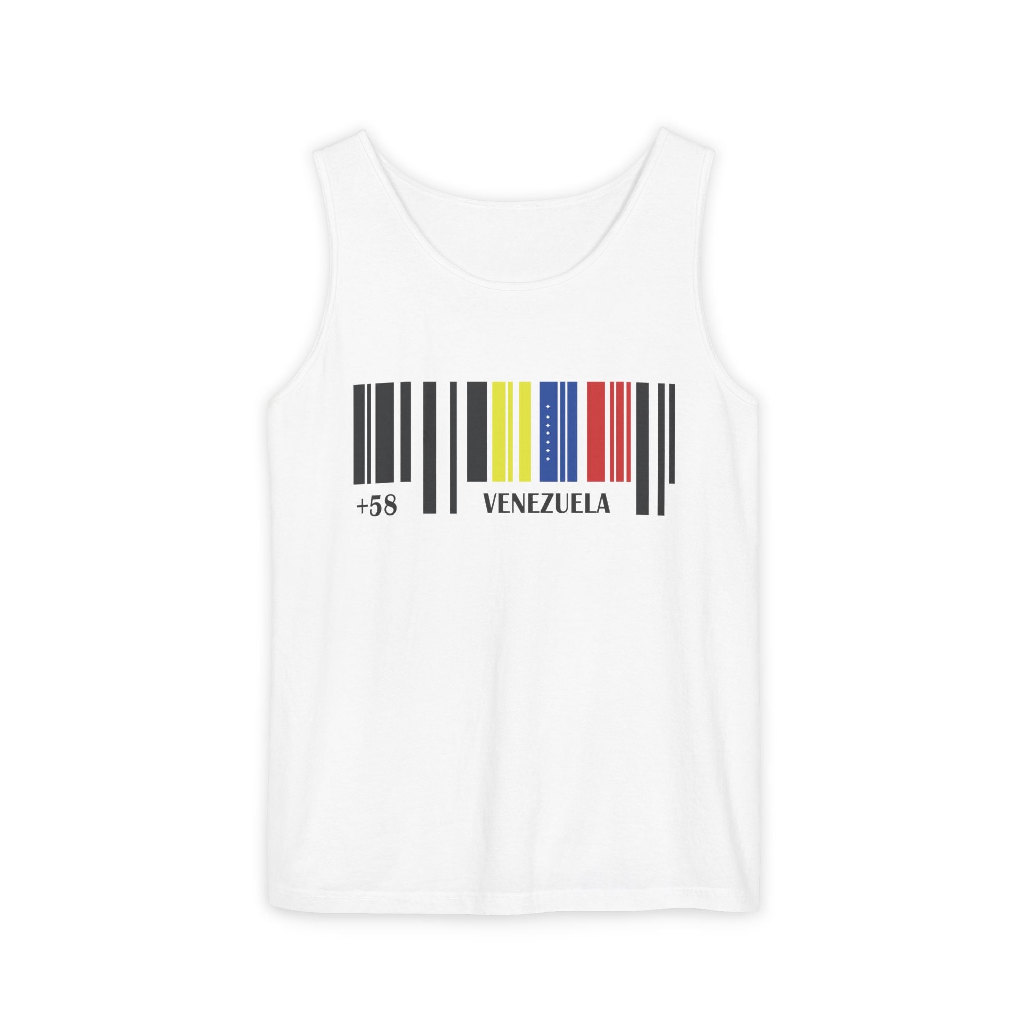 Venezuela Flag Barcode +58 Tank Top