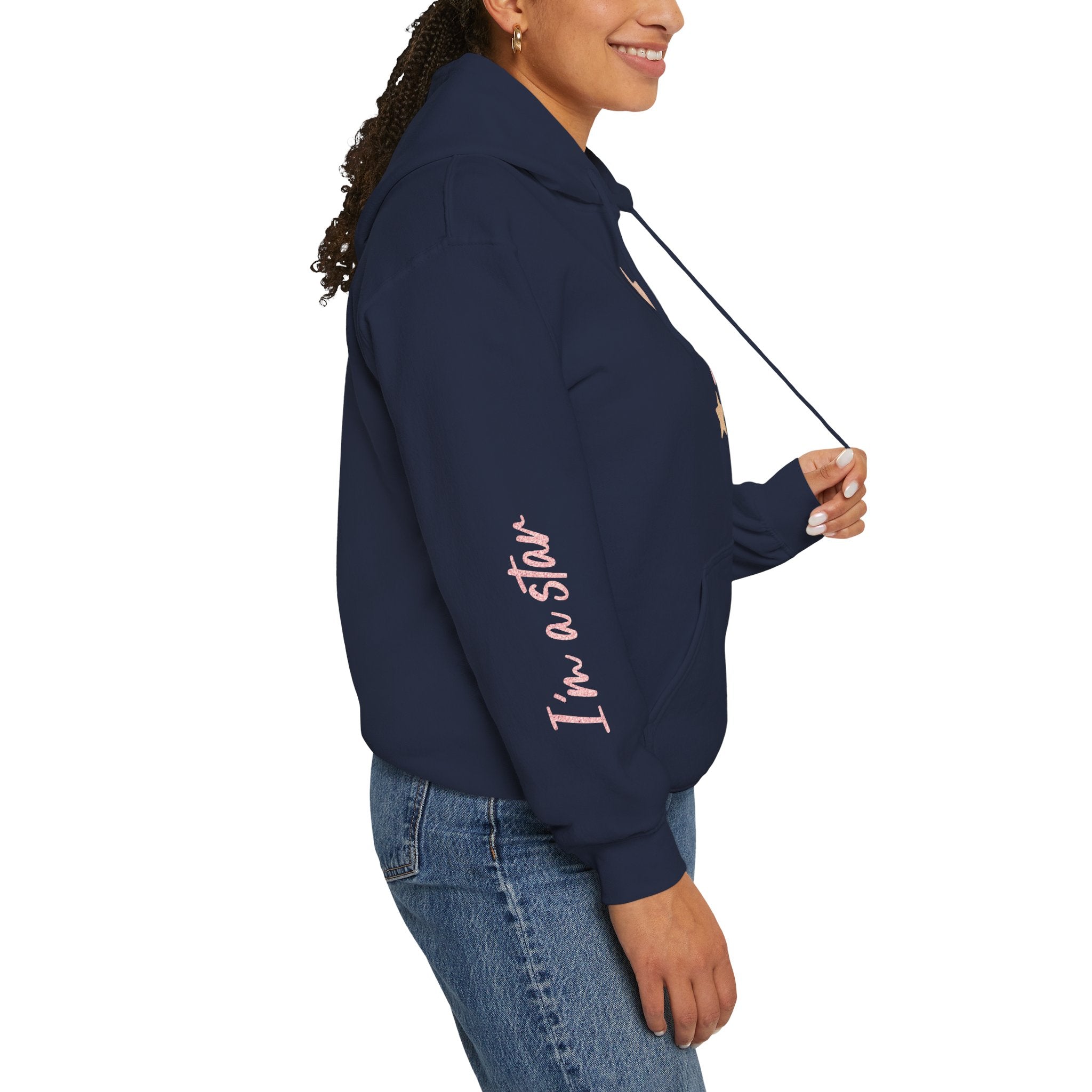 Pink Glitter Stars Sweter