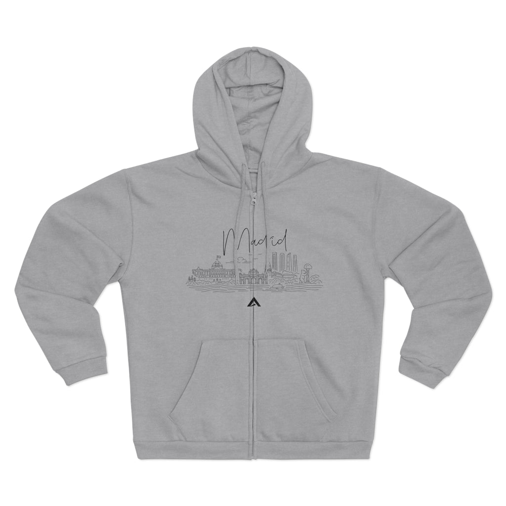 Madrid Skyline Zip Hoodie unisex
