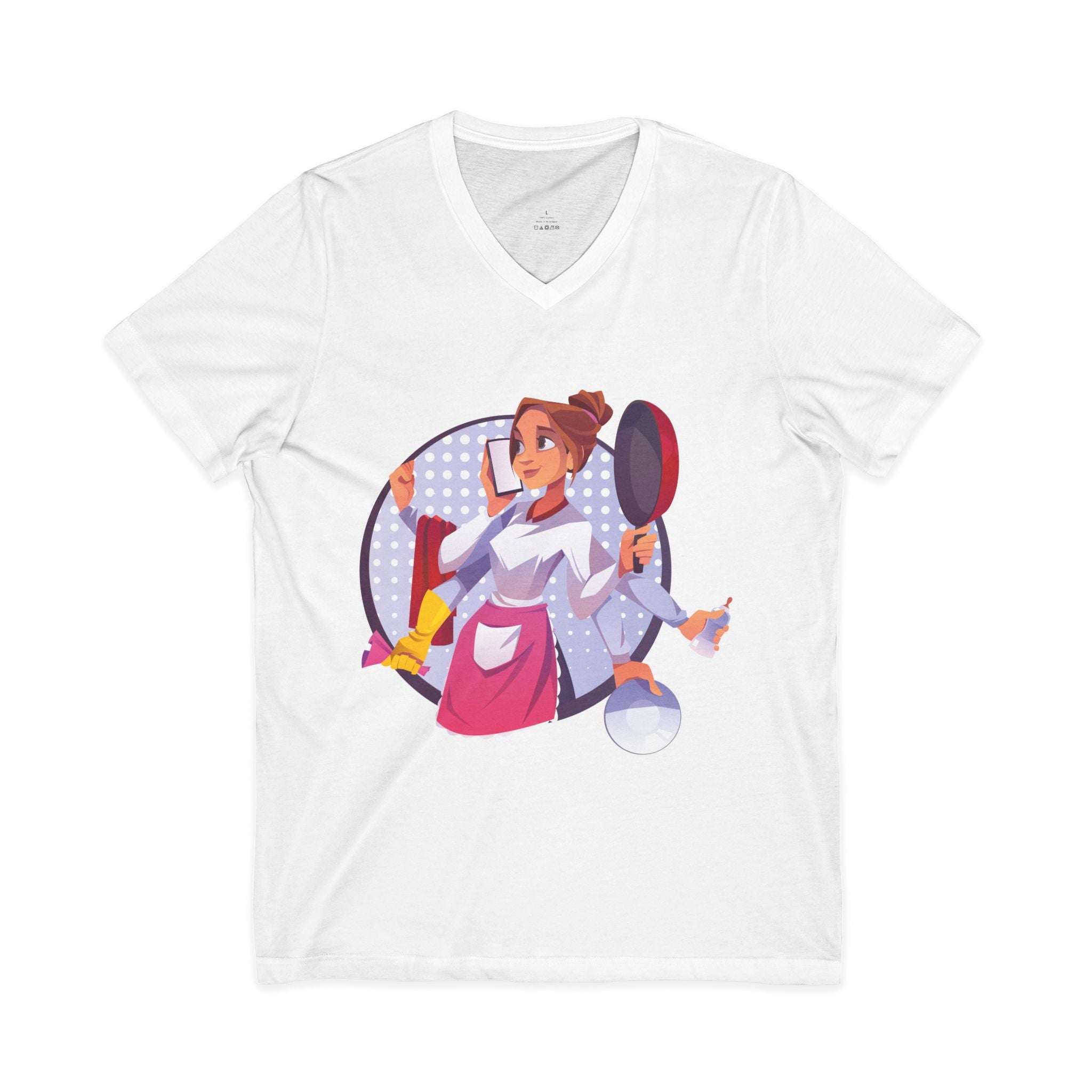 Mom Chef V-Neck T- Shirt