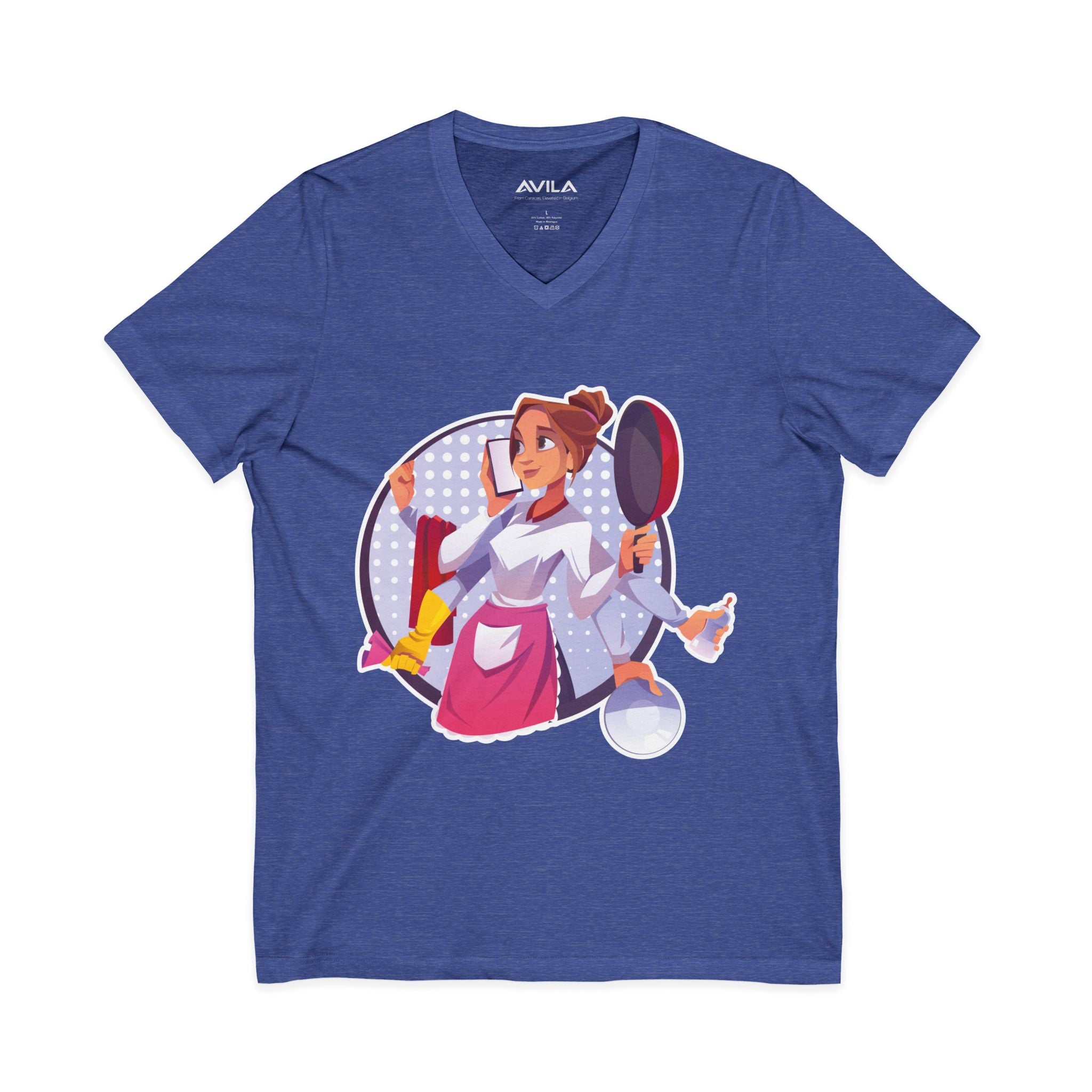 Mom Chef V-Neck T- Shirt