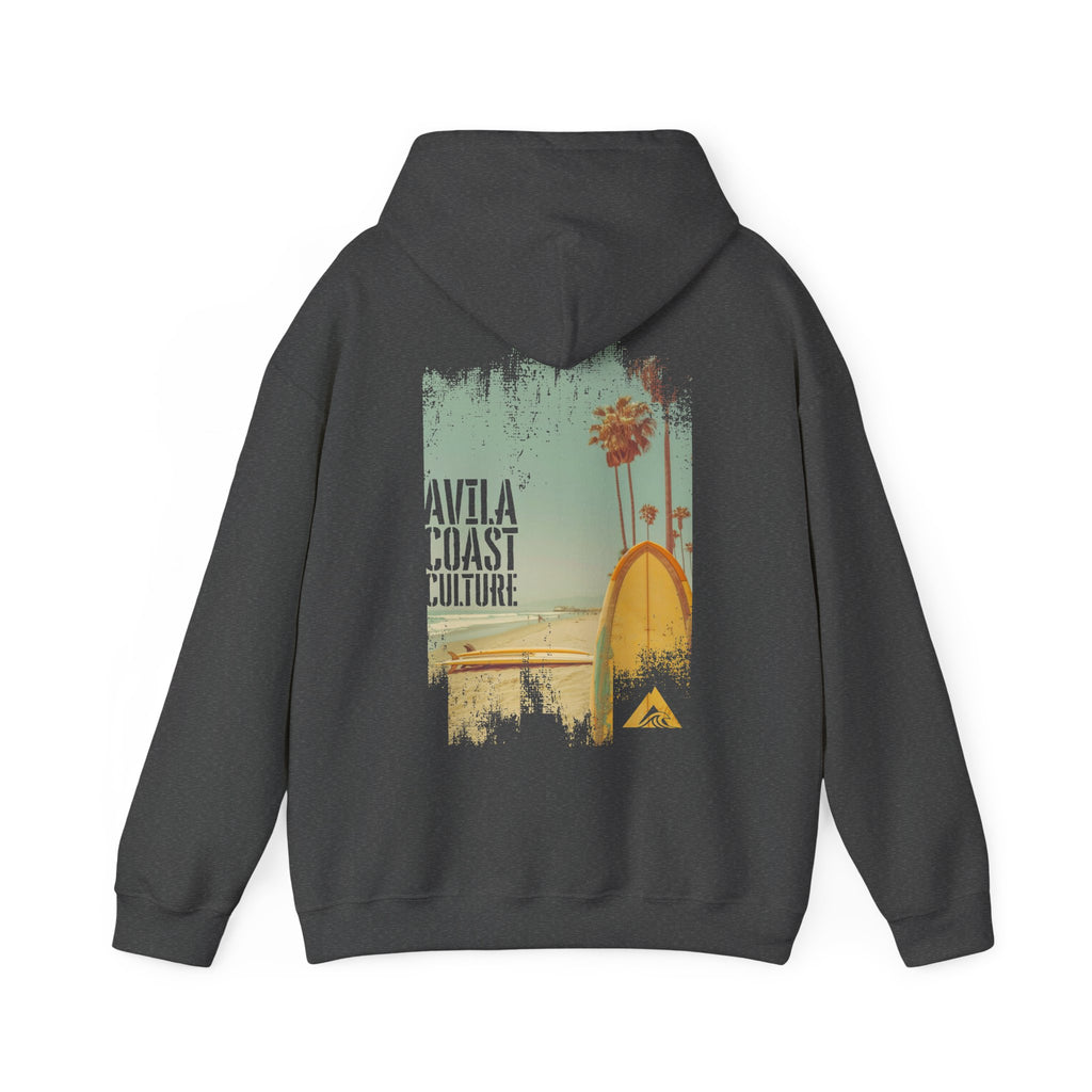 Coastal Surf Hoodie — Avila Coast Culture Graphic Pullover