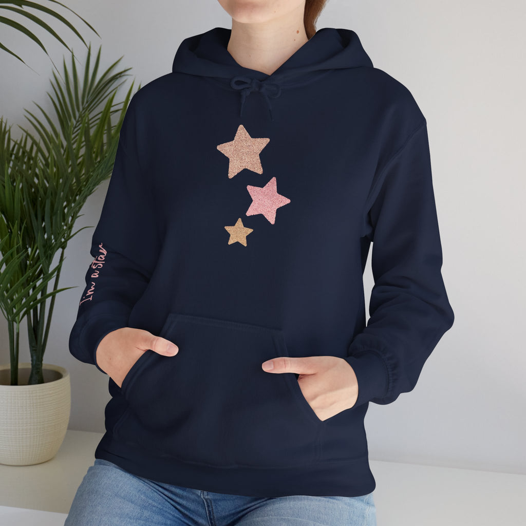 Pink Glitter Stars Sweter