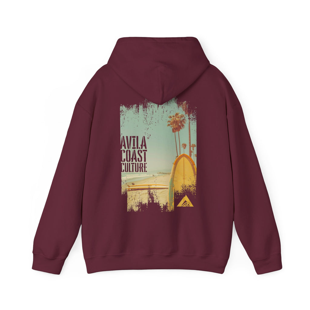 Coastal Surf Hoodie — Avila Coast Culture Graphic Pullover
