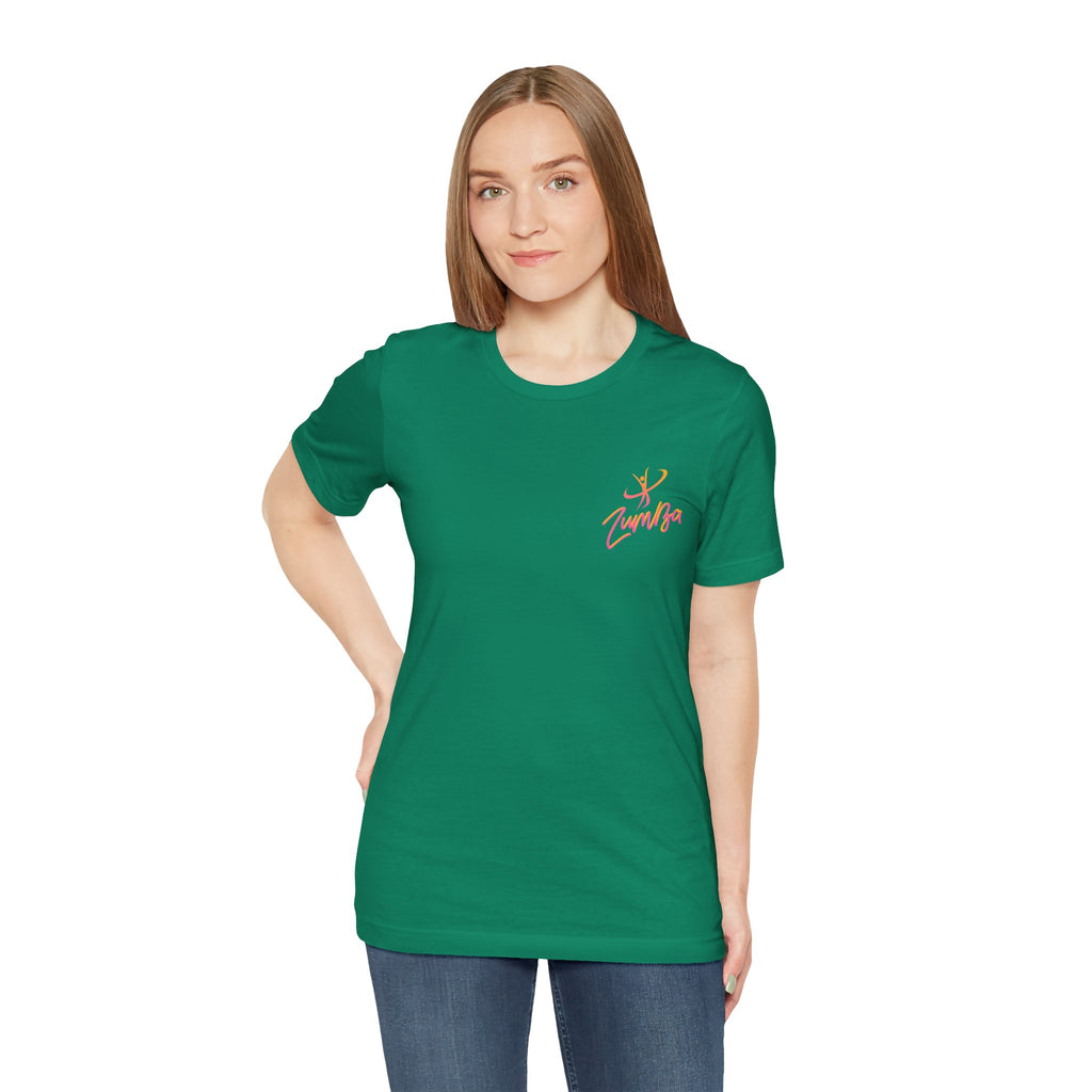 Zumba Dance Script Chest Tee
