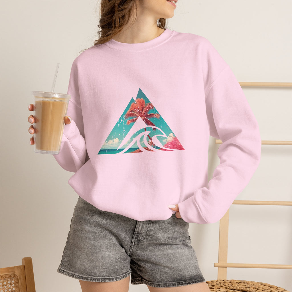 Tropical Wave Triangle Crewneck Sweatshirt