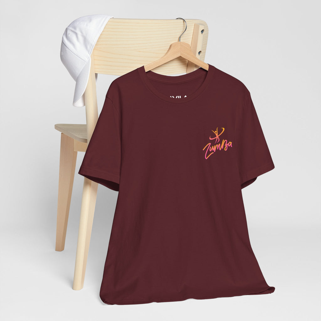 Zumba Dance Script Chest Tee