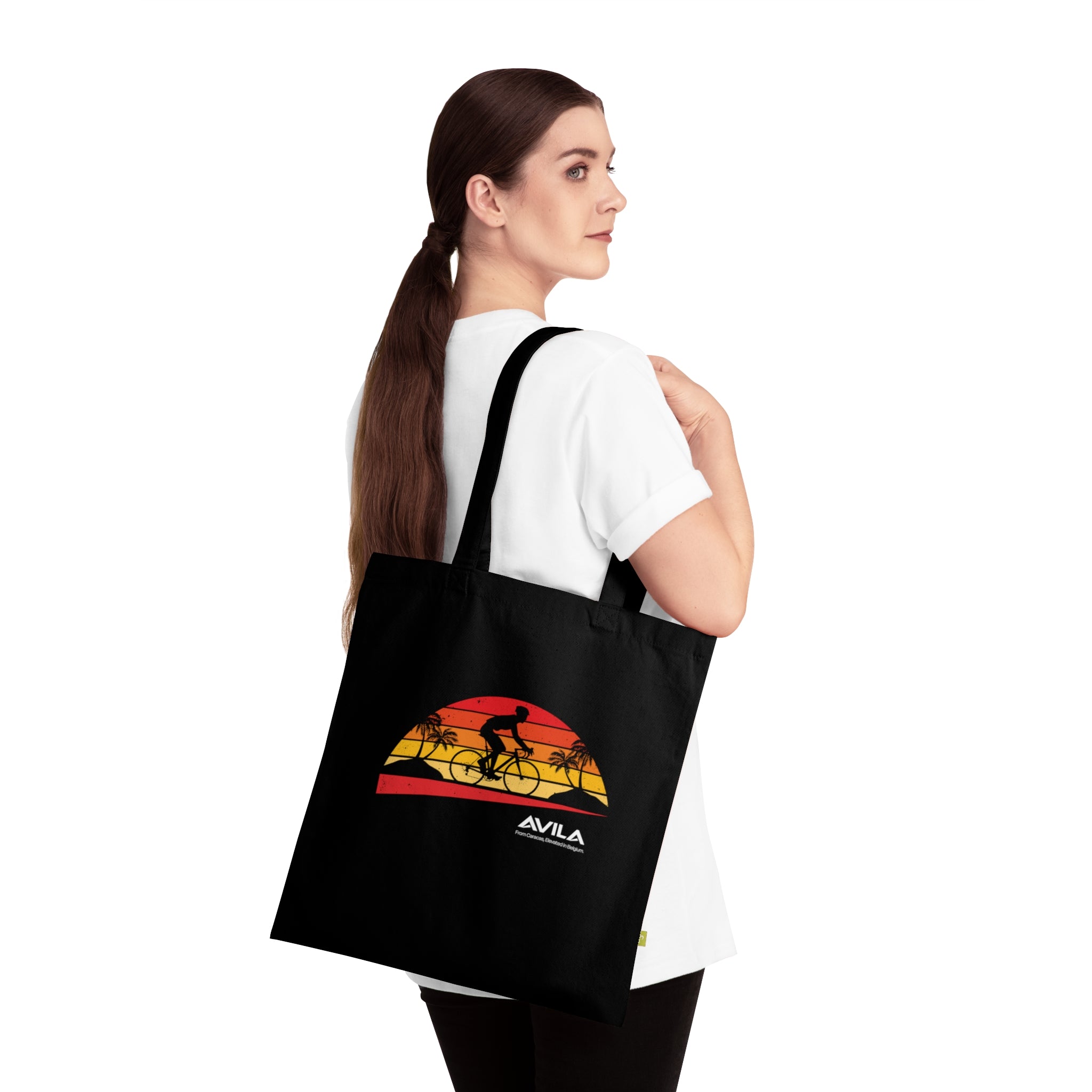 Avila Beach Bike Print Tote Bag