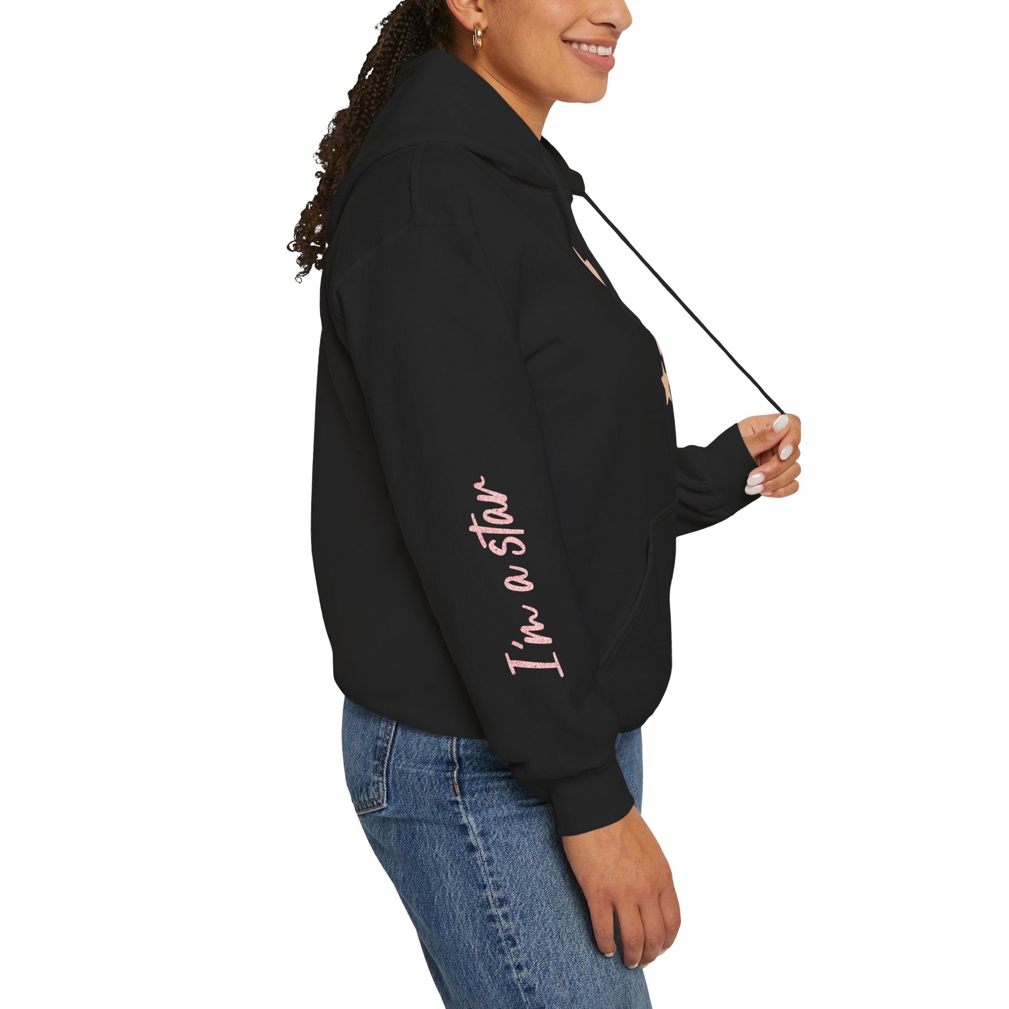 Pink Glitter Stars Sweter
