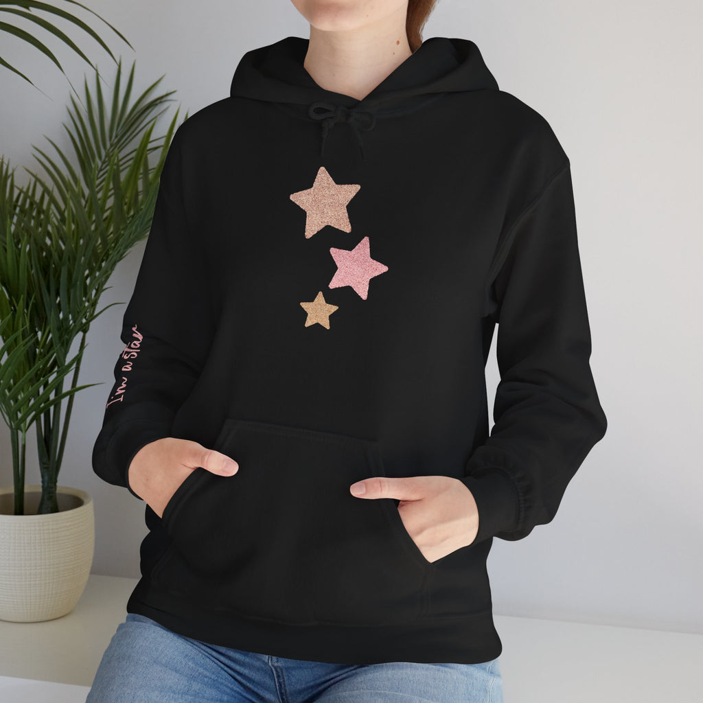 Pink Glitter Stars Sweter