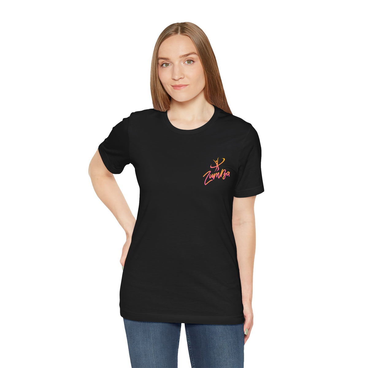 Zumba Dance Script Chest Tee